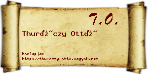 Thuróczy Ottó névjegykártya