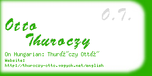 otto thuroczy business card